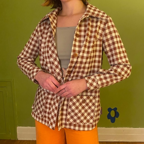Vintage Jackets & Blazers - Vintage 70s Plaid Blazer
